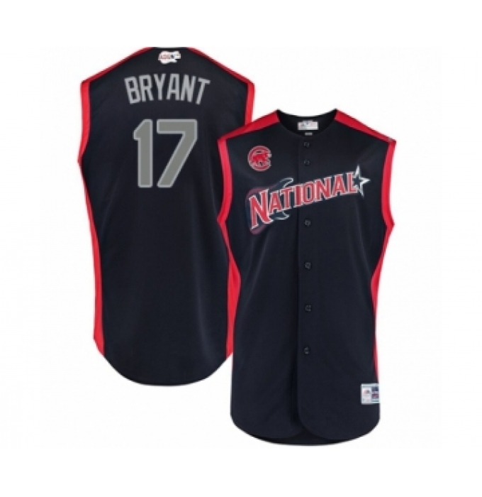 Youth Chicago Cubs #17 Kris Bryant Authentic Navy Blue National League 2019 Baseball All-Star Jersey