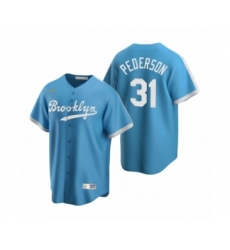 Men's Los Angeles Dodgers #31 Joc Pederson Nike Light Blue Cooperstown Collection Alternate Jersey