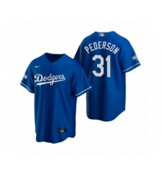 Men's Los Angeles Dodgers #31 Joc Pederson Royal 2020 World Series Champions Replica Jersey