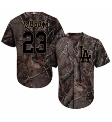 Youth Majestic Los Angeles Dodgers #23 Kirk Gibson Authentic Camo Realtree Collection Flex Base MLB Jersey