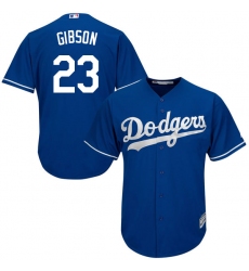 Youth Majestic Los Angeles Dodgers #23 Kirk Gibson Authentic Royal Blue Alternate Cool Base MLB Jersey