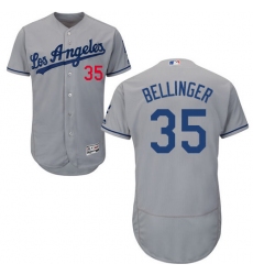 Men's Majestic Los Angeles Dodgers #35 Cody Bellinger Grey Flexbase Authentic Collection MLB Jersey