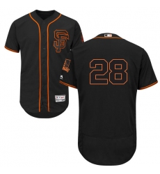 Men's Majestic San Francisco Giants #28 Buster Posey Black Alternate Flex Base Authentic Collection MLB Jersey