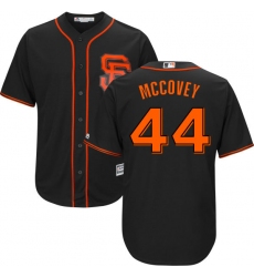 Men's Majestic San Francisco Giants #44 Willie McCovey Replica Black Alternate Cool Base MLB Jersey