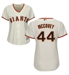 Women's Majestic San Francisco Giants #44 Willie McCovey Authentic Cream Home Cool Base MLB Jersey
