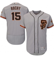Men's Majestic San Francisco Giants #15 Bruce Bochy Grey Alternate Flex Base Authentic Collection MLB Jersey