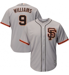 Men's Majestic San Francisco Giants #9 Matt Williams Replica Grey Road 2 Cool Base MLB Jersey