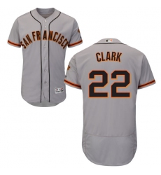 Men's Majestic San Francisco Giants #22 Will Clark Grey Road Flex Base Authentic Collection MLB Jersey