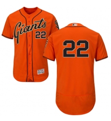 Men's Majestic San Francisco Giants #22 Will Clark Orange Alternate Flex Base Authentic Collection MLB Jersey