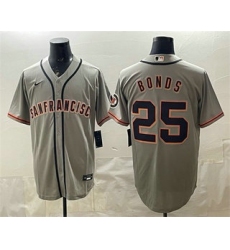 Men's San Francisco Giants #25 Barry Bonds Gray Cool Base Jersey