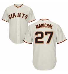 Men's Majestic San Francisco Giants #27 Juan Marichal Replica Cream Home Cool Base MLB Jersey