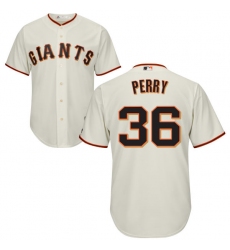 Men's Majestic San Francisco Giants #36 Gaylord Perry Replica Cream Home Cool Base MLB Jersey