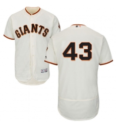 Men's Majestic San Francisco Giants #43 Dave Dravecky Cream Home Flex Base Authentic Collection MLB Jersey
