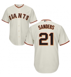 Youth Majestic San Francisco Giants #21 Deion Sanders Replica Cream Home Cool Base MLB Jersey