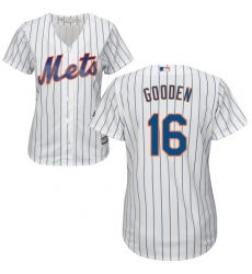 Women's Majestic New York Mets #16 Dwight Gooden Authentic White Home Cool Base MLB Jersey