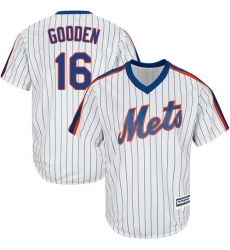 Youth Majestic New York Mets #16 Dwight Gooden Authentic White Alternate Cool Base MLB Jersey
