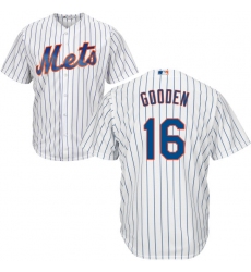 Youth Majestic New York Mets #16 Dwight Gooden Authentic White Home Cool Base MLB Jersey