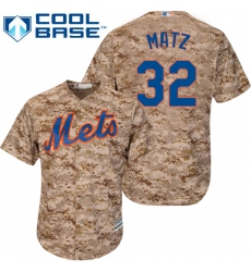 Men's Majestic New York Mets #32 Steven Matz Replica Camo Alternate Cool Base MLB Jersey
