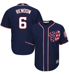 Youth Majestic Washington Nationals #6 Anthony Rendon Authentic Navy Blue Alternate 2 Cool Base MLB Jersey