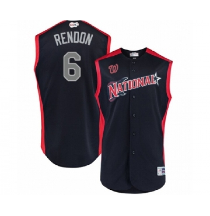 Youth Washington Nationals #6 Anthony Rendon Authentic Navy Blue National League 2019 Baseball All-Star Jersey