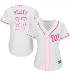 Women's Majestic Washington Nationals #27 Shawn Kelley Authentic White Fashion Cool Base MLB Jersey