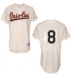 Men's Majestic Baltimore Orioles #8 Cal Ripken Authentic Cream 1954 Turn Back The Clock MLB Jersey