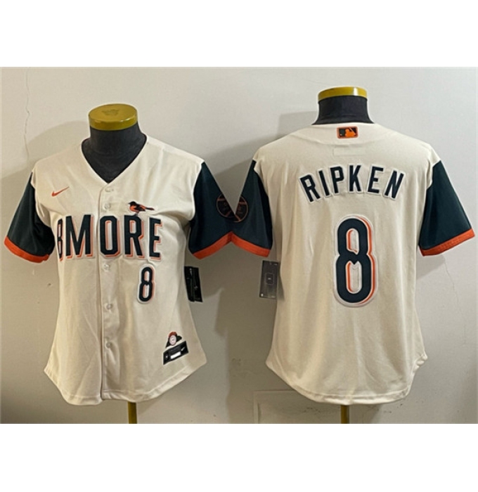 Youth Baltimore Orioles #8 Cal Ripken Jr Natural 2026 City Connect Stadium Stitched Baseball Jersey