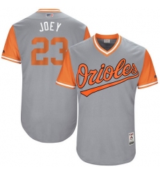 Men's Majestic Baltimore Orioles #23 Joey Rickard 