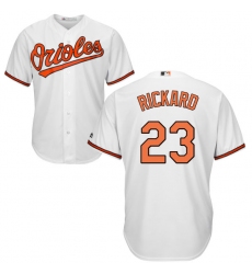 Men's Majestic Baltimore Orioles #23 Joey Rickard Replica White Home Cool Base MLB Jersey