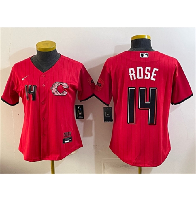 Youth Cincinnati Reds #14 Pete Rose Red 2026 City Connect Stadium Stitched Baseball Jersey