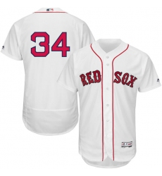 Men's Majestic Boston Red Sox #34 David Ortiz White Home Flex Base Authentic Collection MLB Jersey