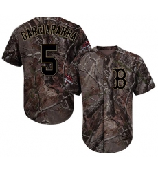 Men's Majestic Boston Red Sox #5 Nomar Garciaparra Authentic Camo Realtree Collection Flex Base 2018 World Series Champions MLB Jersey