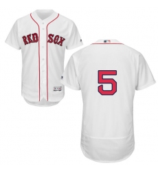 Men's Majestic Boston Red Sox #5 Nomar Garciaparra White Home Flex Base Authentic Collection MLB Jersey