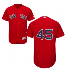 Men's Majestic Boston Red Sox #45 Pedro Martinez Red Alternate Flex Base Authentic Collection MLB Jersey