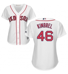 Women's Majestic Boston Red Sox #46 Craig Kimbrel Replica White Home MLB Jersey