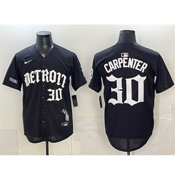 Men's Detroit Tigers #30 Kerry Carpenter 2026 Black 'Motor Gothic Edition' Vapor Premier Limited Stitched Baseball Jersey