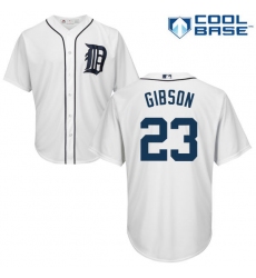 Youth Majestic Detroit Tigers #23 Kirk Gibson Authentic White Home Cool Base MLB Jersey
