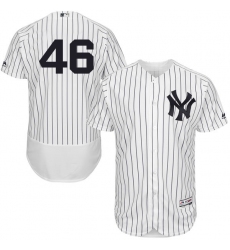 Men's Majestic New York Yankees #46 Andy Pettitte White Home Flex Base Authentic Collection MLB Jersey