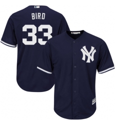Men's Majestic New York Yankees #33 Greg Bird Replica Navy Blue Alternate MLB Jersey
