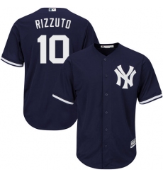 Youth Majestic New York Yankees #10 Phil Rizzuto Replica Navy Blue Alternate MLB Jersey