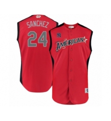 Youth New York Yankees #24 Gary Sanchez Authentic Red American League 2019 Baseball All-Star Jersey