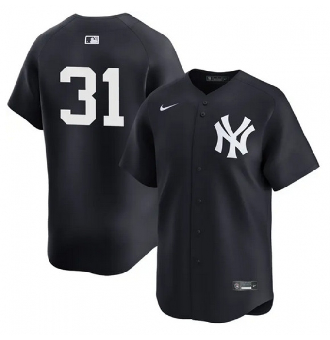 Men's New York Yankees #31 Cam Schlittler Navy 2026 Alternate Limited Stitched Baseball Jersey