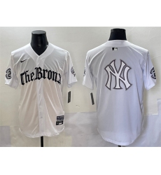 Men's New York Yankees Team Big Logo White 'Gothic Legacy Edition' Vapor Premier Limited Stitched Baseball Jerseys