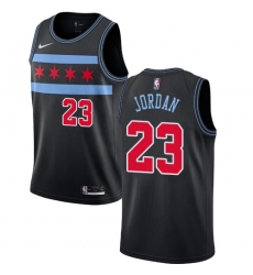 Youth Nike Chicago Bulls #23 Michael Jordan Swingman Black NBA Jersey - City Edition