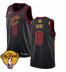 Men's Nike Cleveland Cavaliers #0 Kevin Love Swingman Black 2018 NBA Finals Bound NBA Jersey Statement Edition