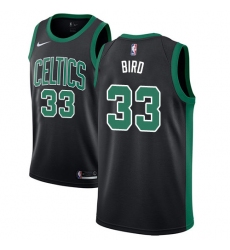 Men's Adidas Boston Celtics #33 Larry Bird Authentic Black NBA Jersey - Statement Edition