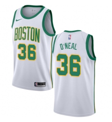 Men's Nike Boston Celtics #36 Shaquille O'Neal Swingman White NBA Jersey - City Edition