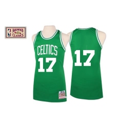 Men's Mitchell and Ness Boston Celtics #17 John Havlicek Authentic Green Throwback NBA Jersey