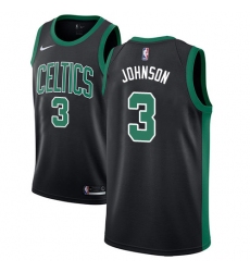 Women's Adidas Boston Celtics #3 Dennis Johnson Swingman Black NBA Jersey - Statement Edition