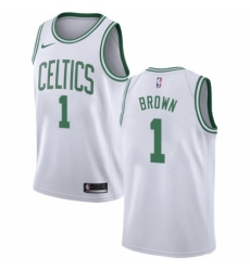Women's Nike Boston Celtics #1 Walter Brown Authentic White NBA Jersey - Association Edition